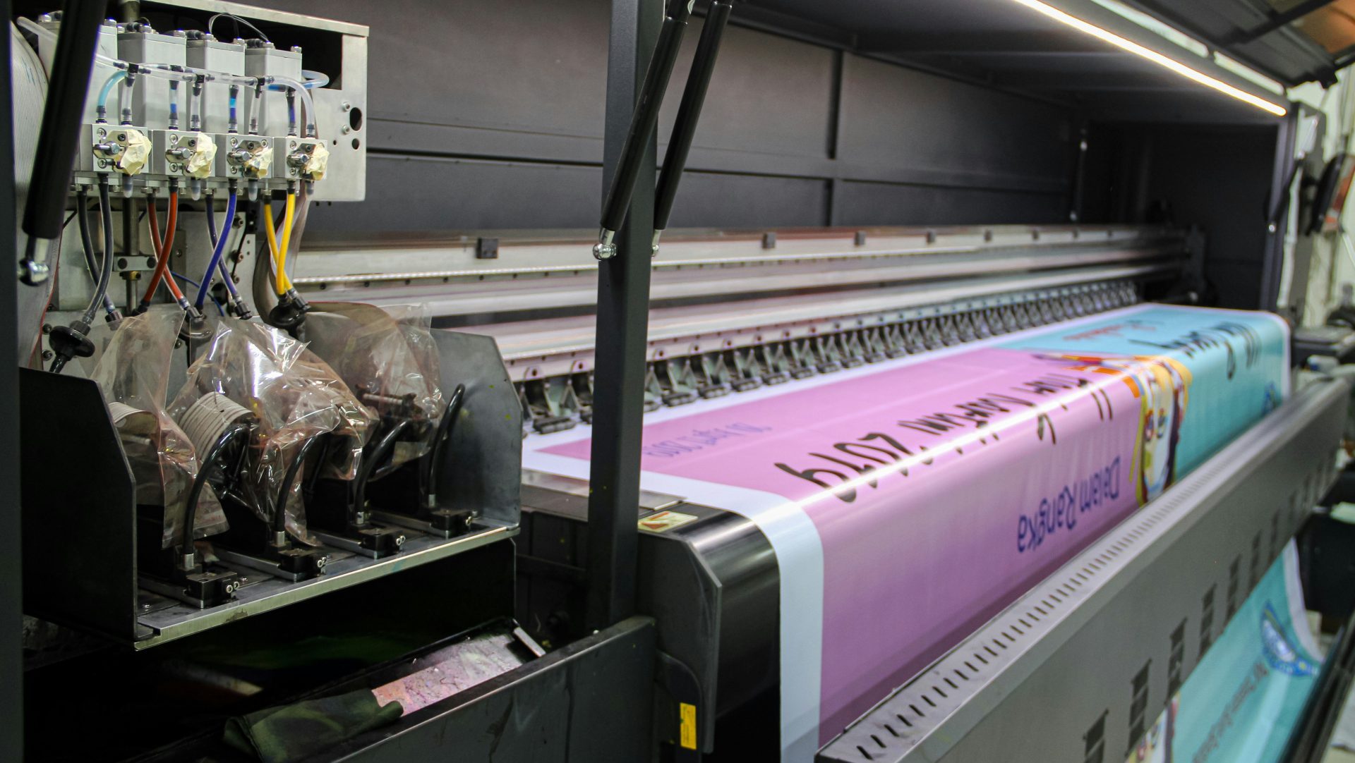 a large machine with a lot of papers on it